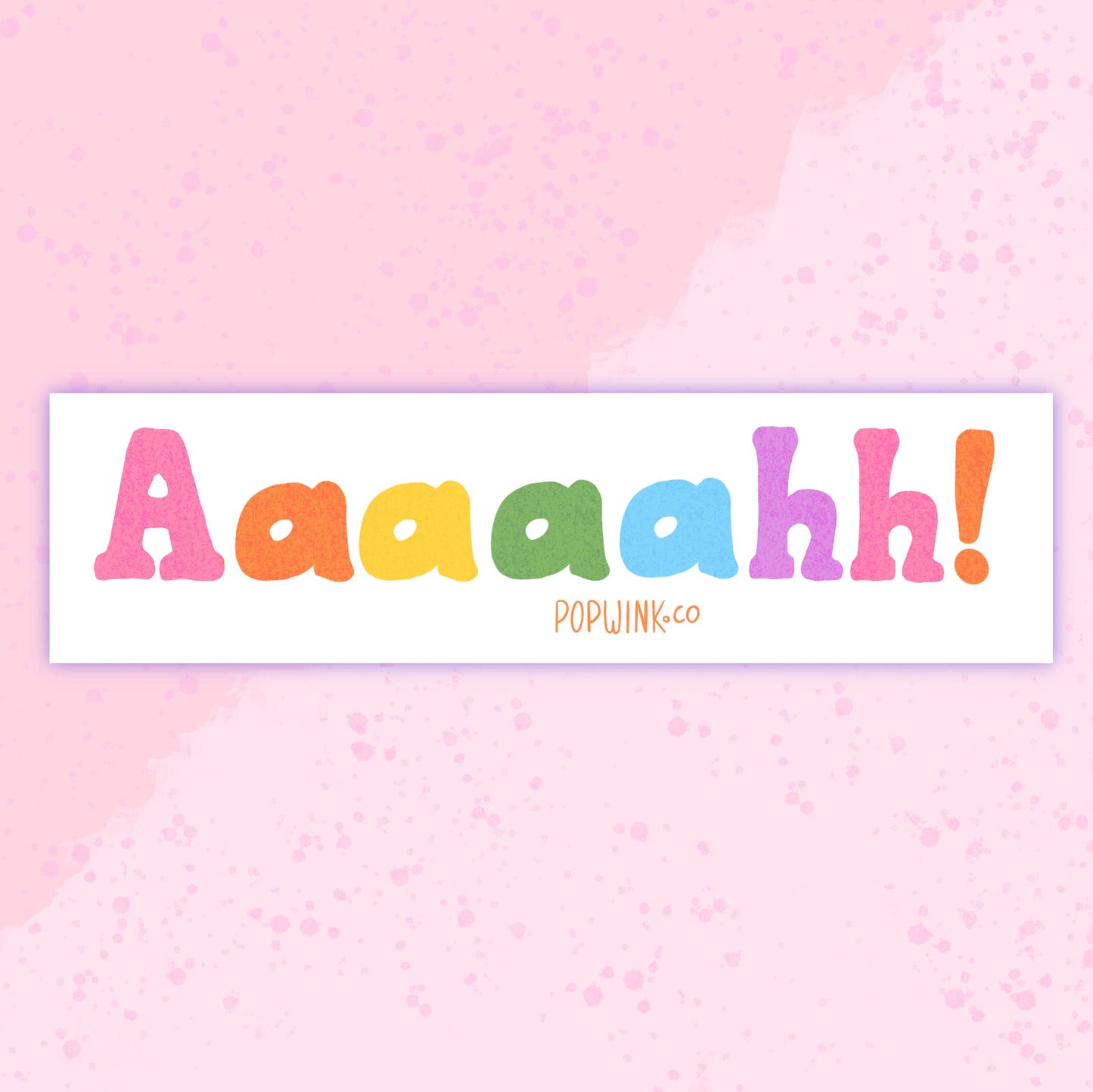 Aaaaaaah! Sticker | screaming funny cute vinyl waterproof