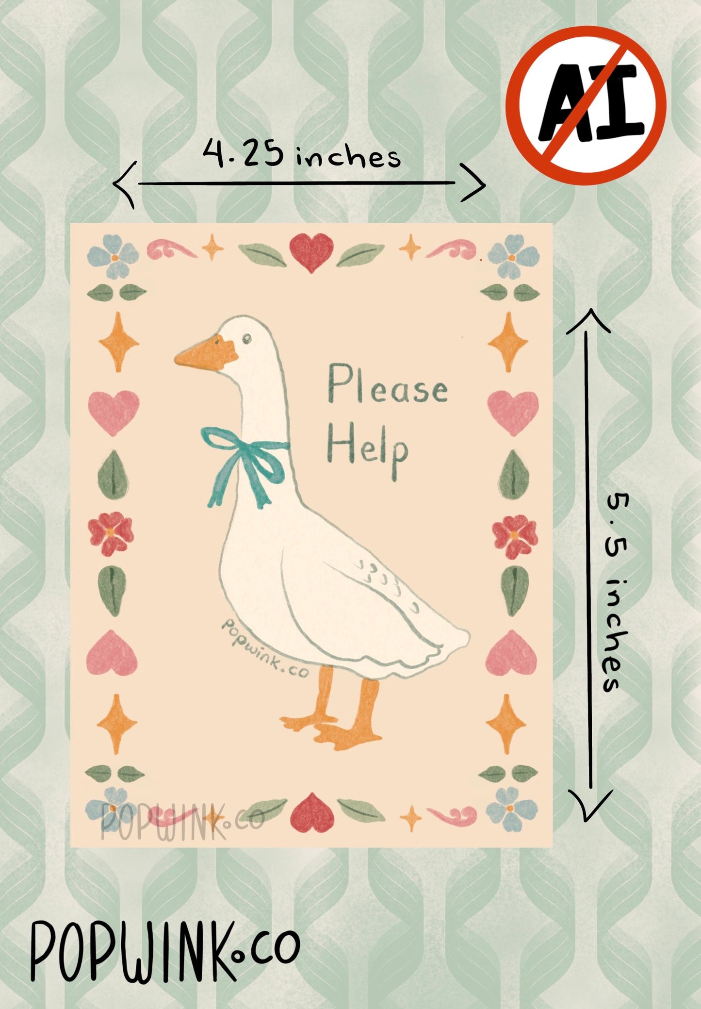 Please Help Cute Vintage Goose Print