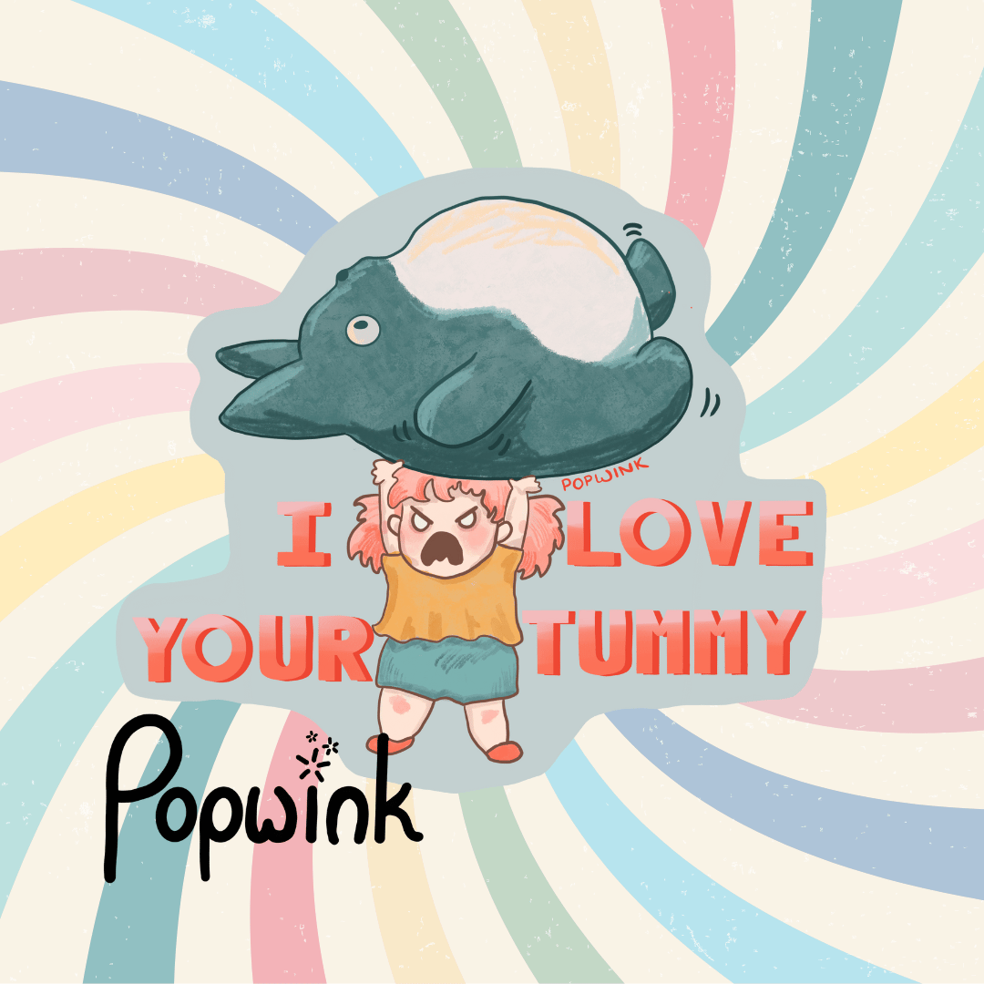 I Love Your Tummy Aggressive Affection Totoro Sticker