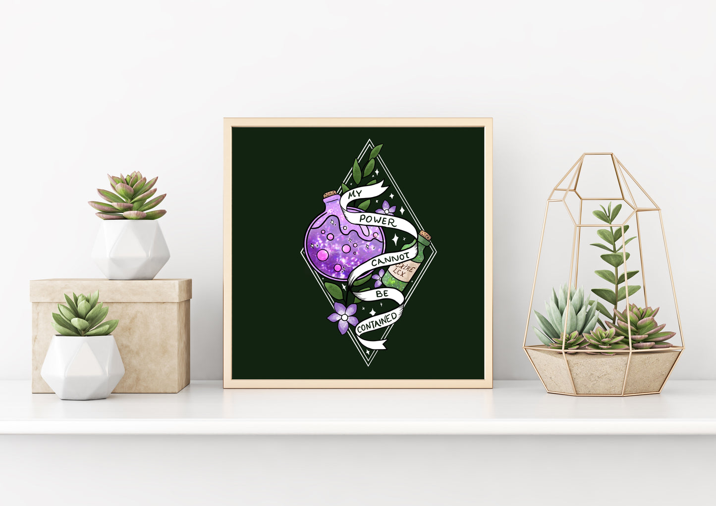 My Power Cannot be Contained Subtle Genderqueer Pride Art Print