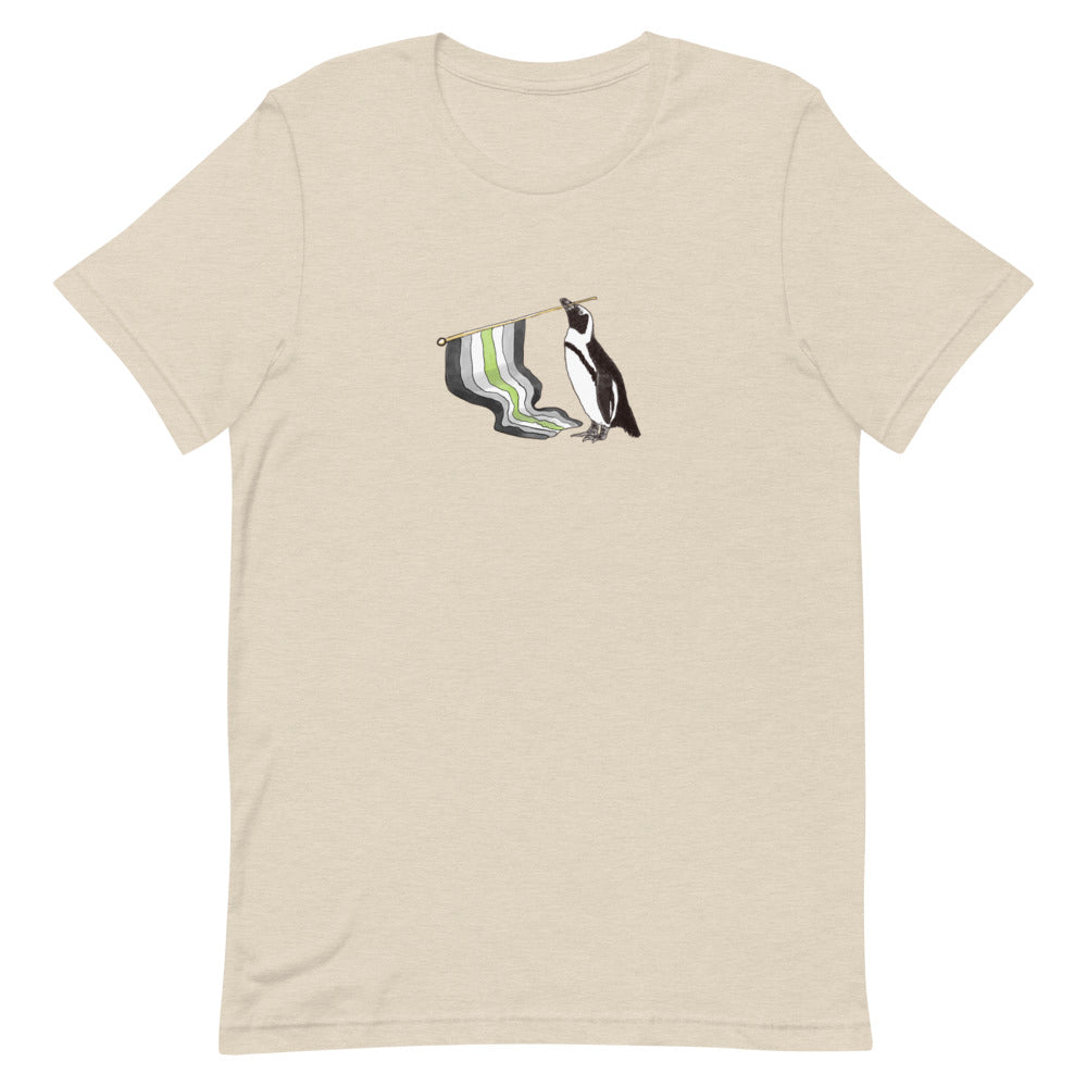 Agender Pride Flag Penguin T-Shirt