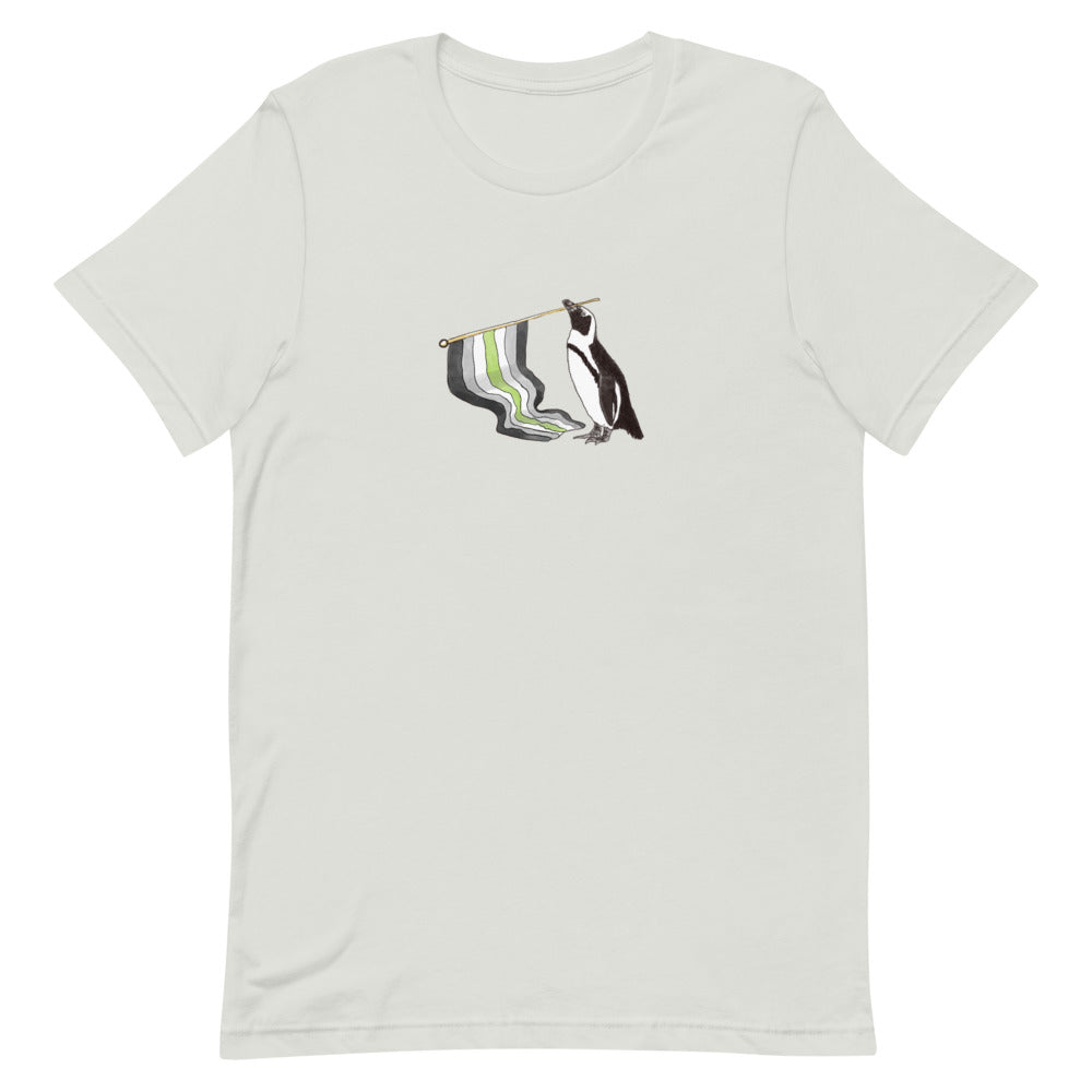 Agender Pride Flag Penguin T-Shirt