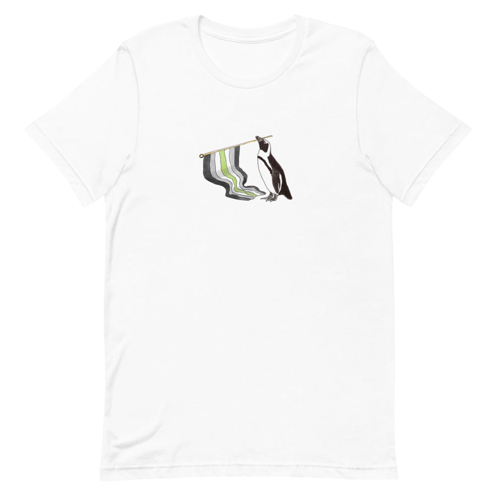 Agender Pride Flag Penguin T-Shirt