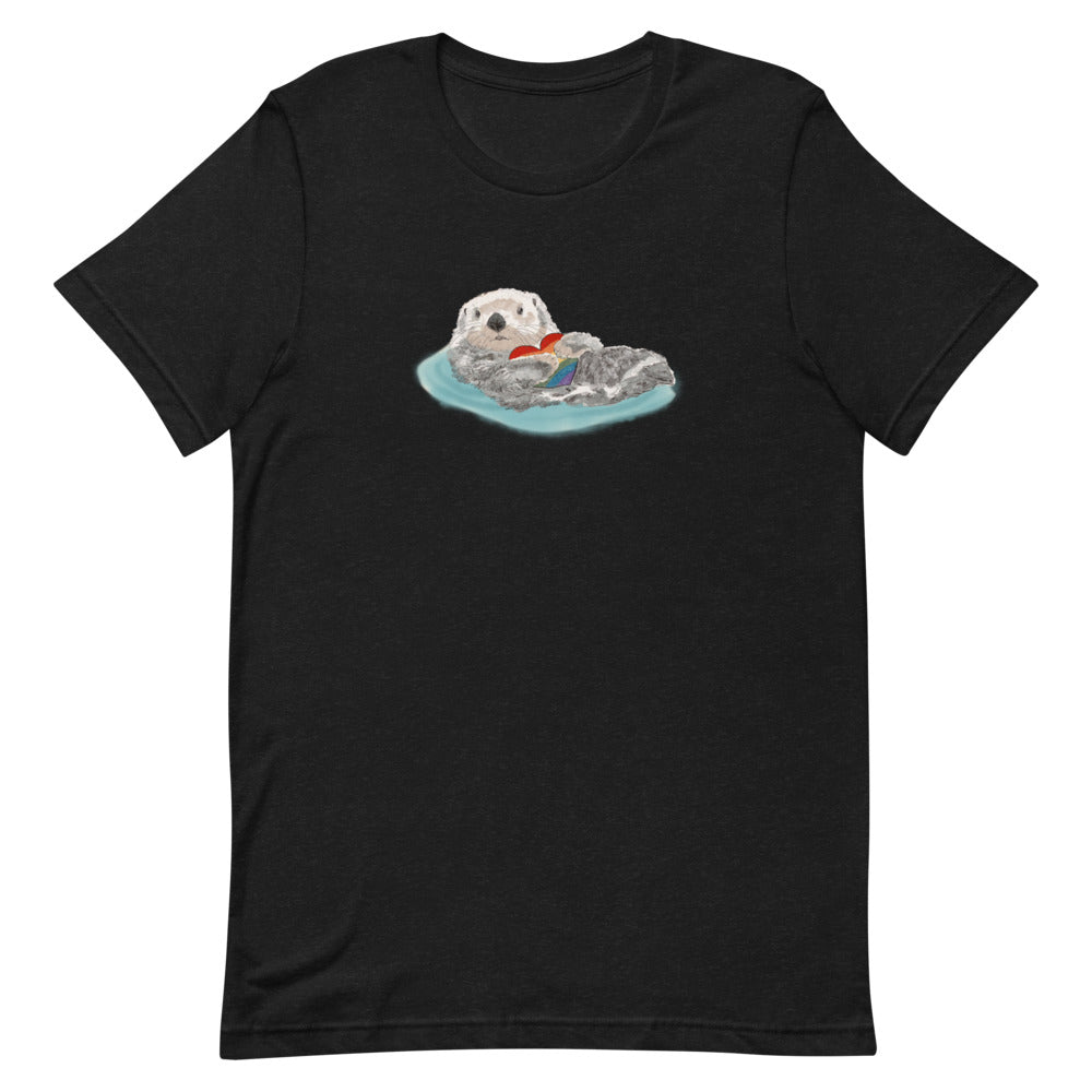 Otter Says "Be Proud" Rainbow Pride T-Shirt