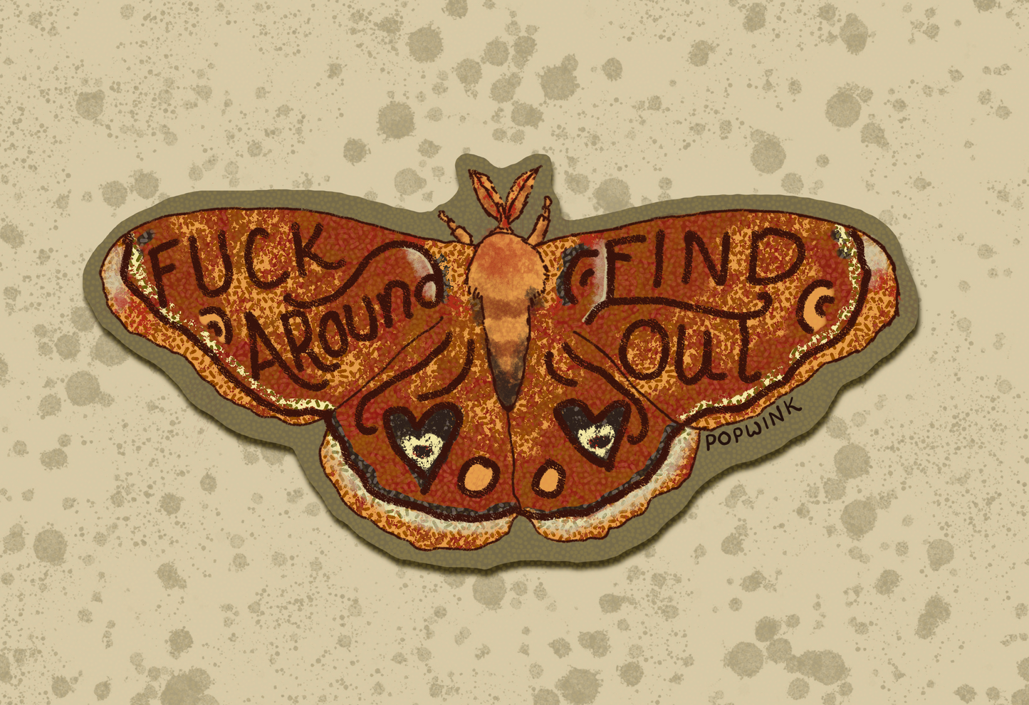 F around and Find Out Moth Sticker