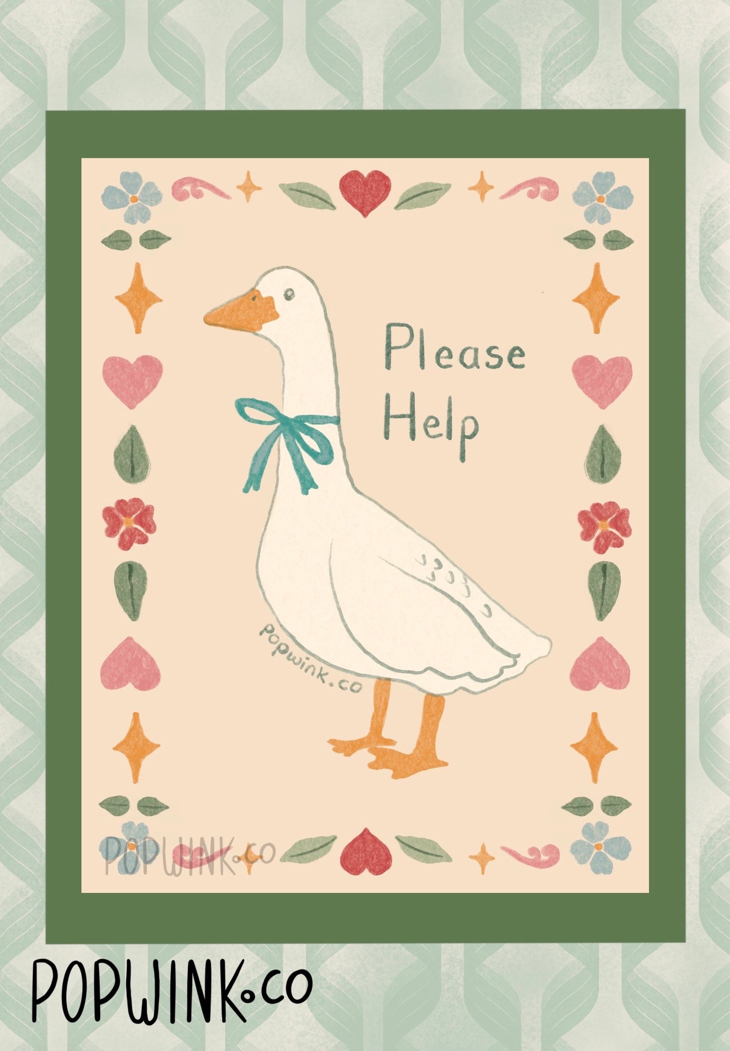 Please Help Cute Vintage Goose Print