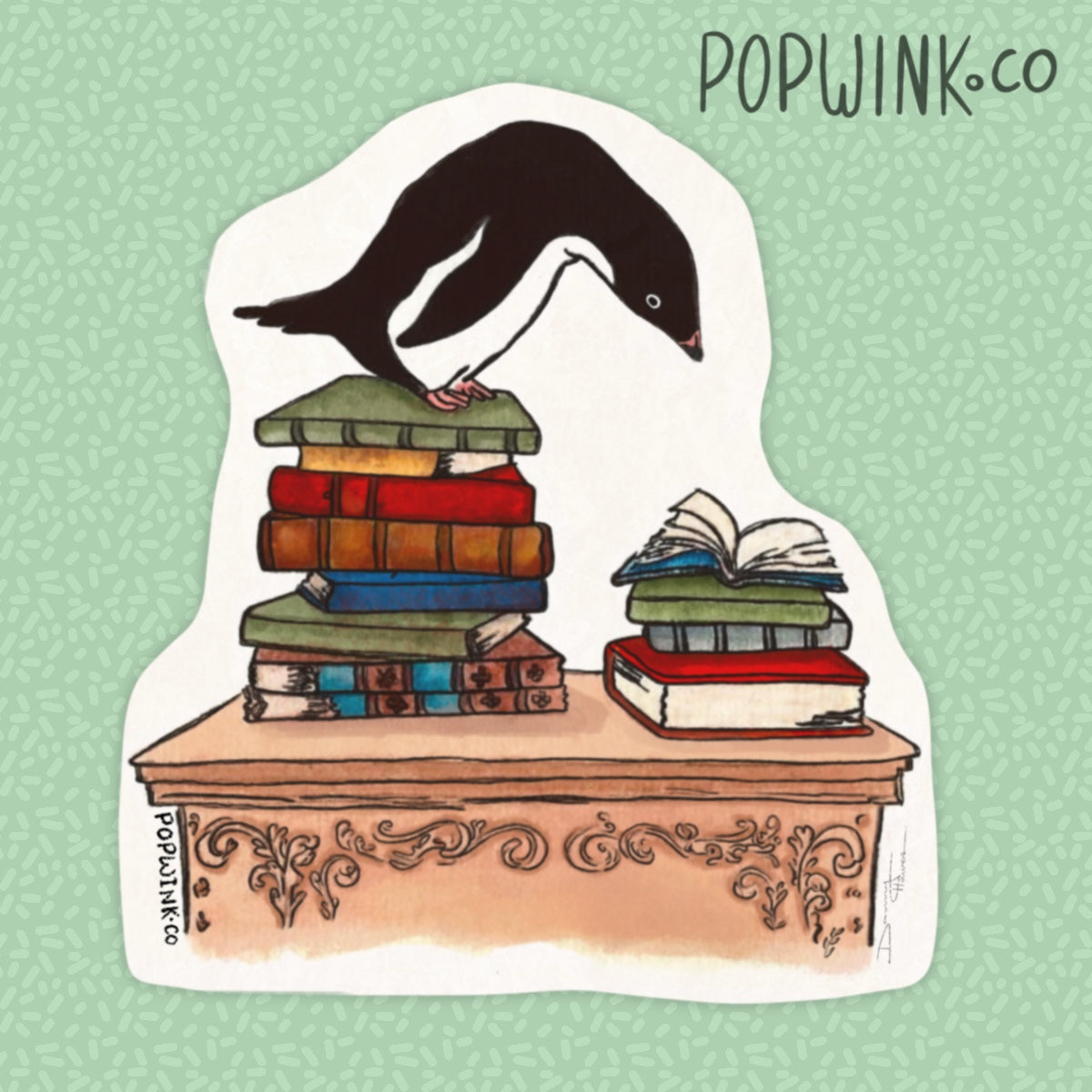 The Curious Penguin Sticker