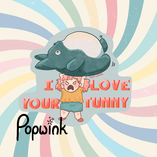 I Love Your Tummy Aggressive Affection Totoro Sticker