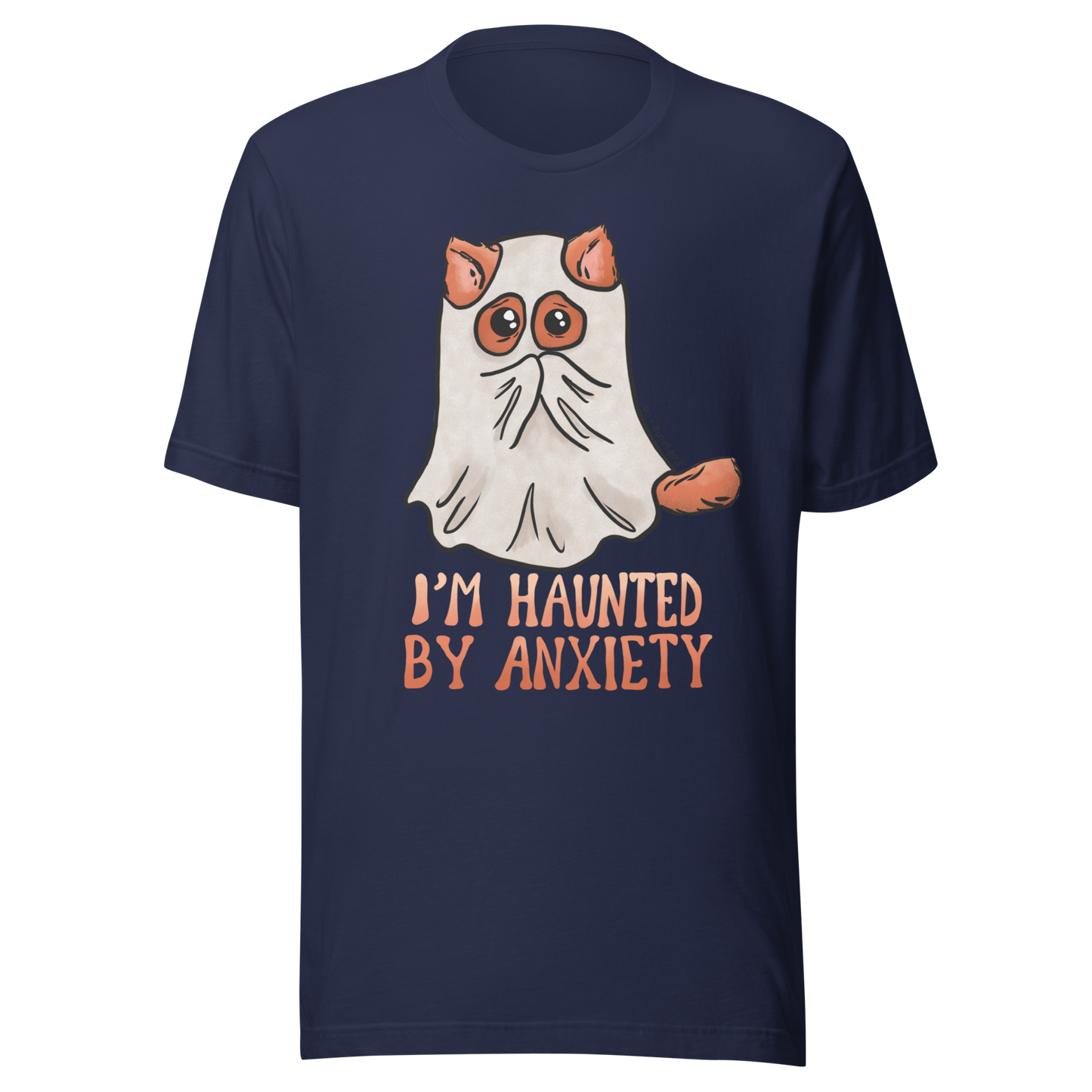 I'm Haunted by Anxiety Scared Kitty Cat T-Shirt
