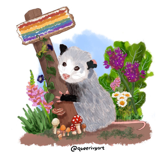 Pride Opossum Sticker