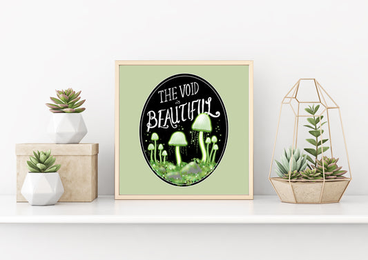 The Void is Beautiful Mushroom Agender Pride Art Print