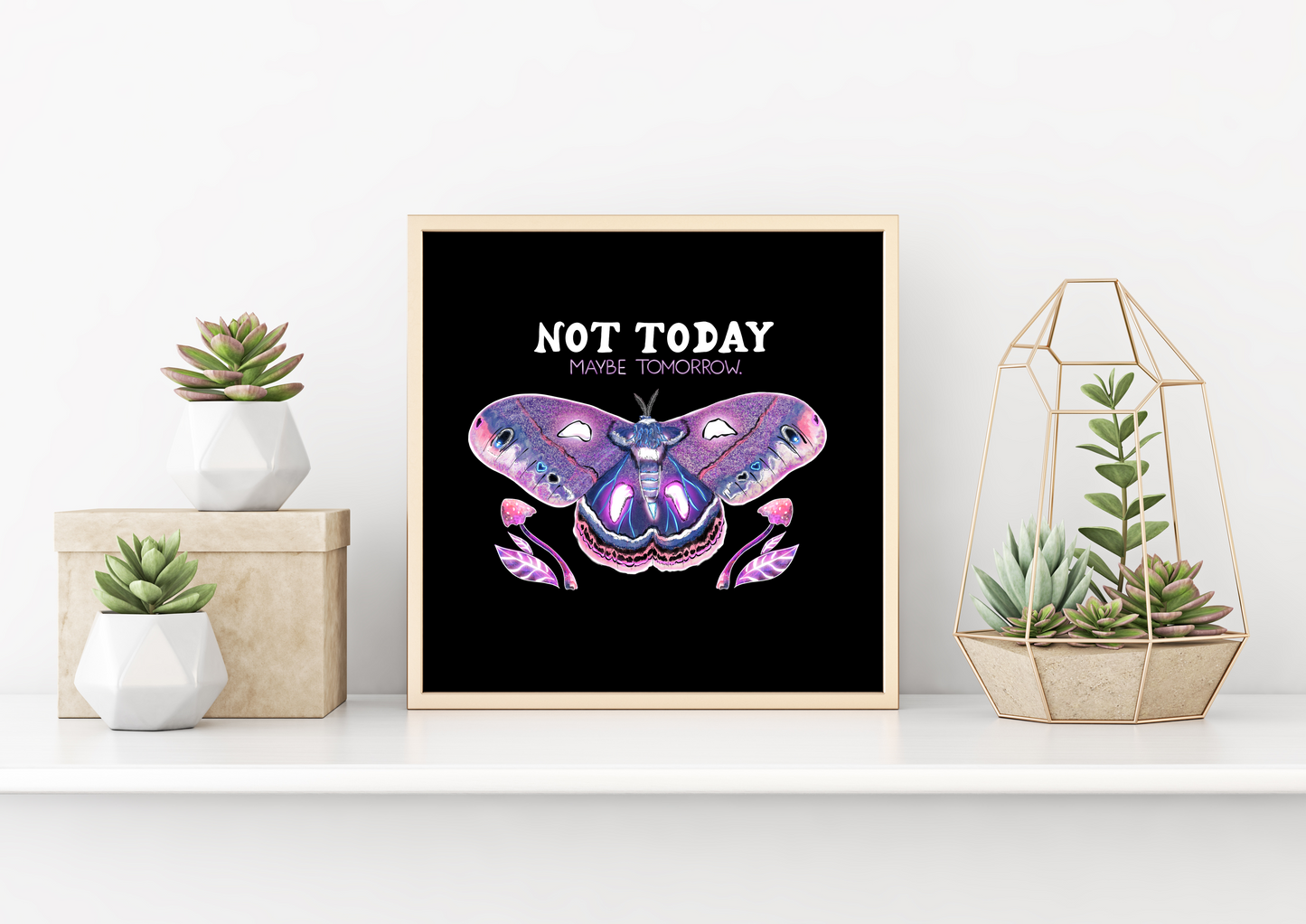 Subtle Genderfluid Pride Moth Art Print