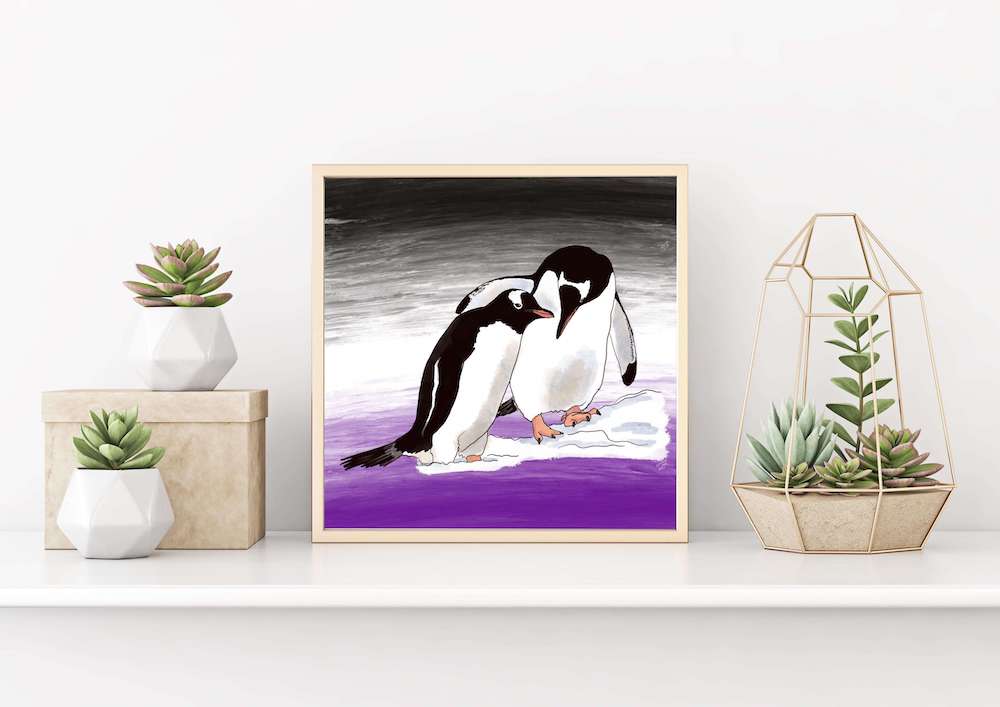 Choose Your Pride Flag Penguins Art Print