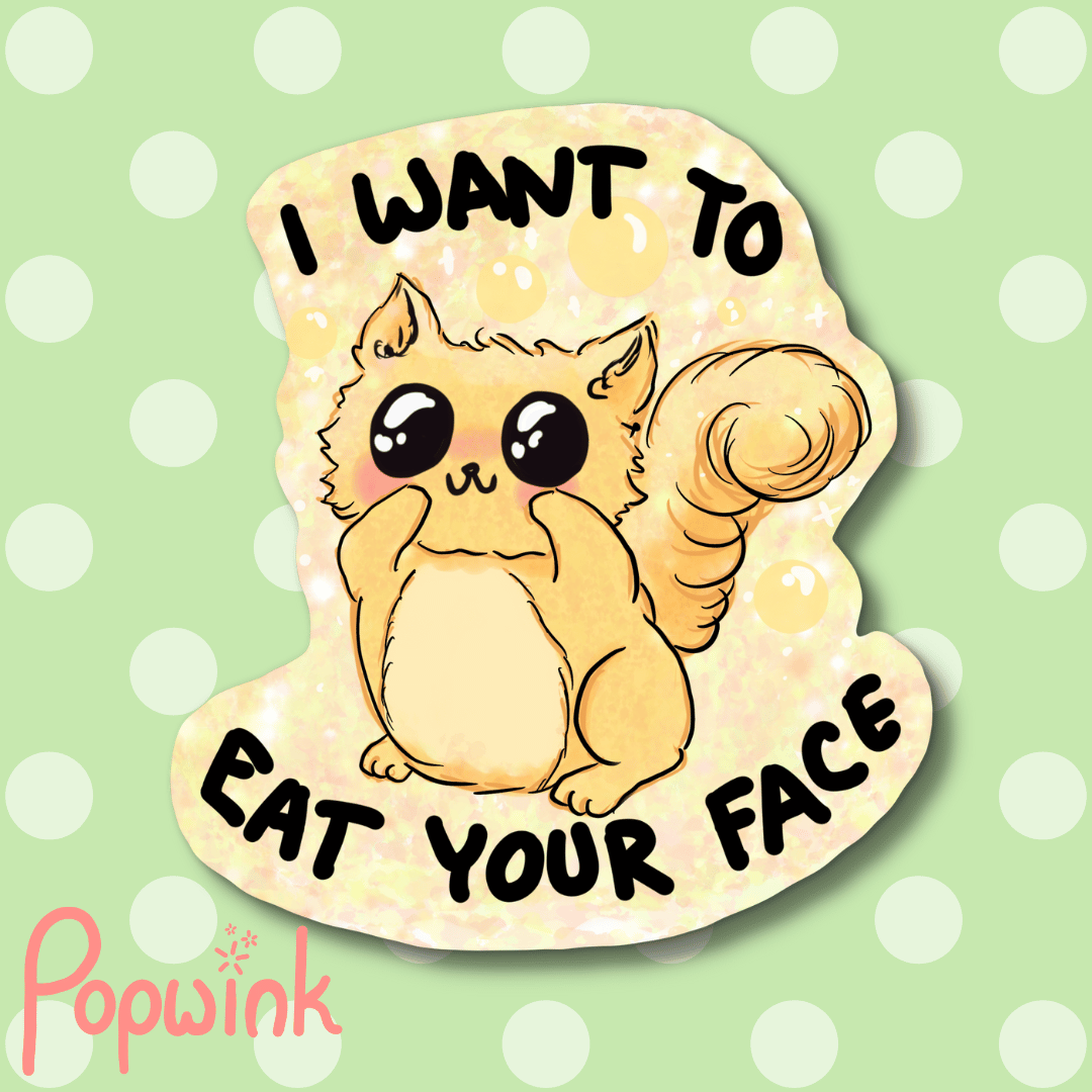 I Want to Eat Your Face Cute Squirrel Sticker