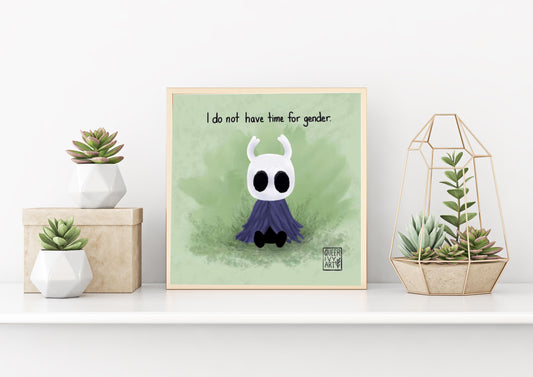 I don't have time for gender hollow Knight fanart cute nonbinary trans  lgbtq agender print