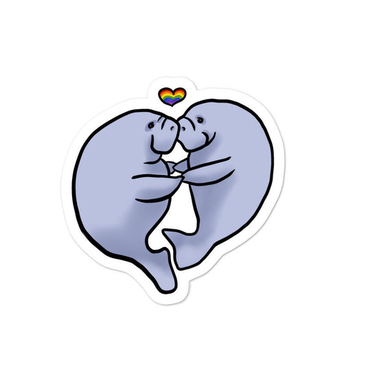 Queer Manatee Love Sticker