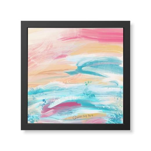 Abstract pansexual flag print or canvas