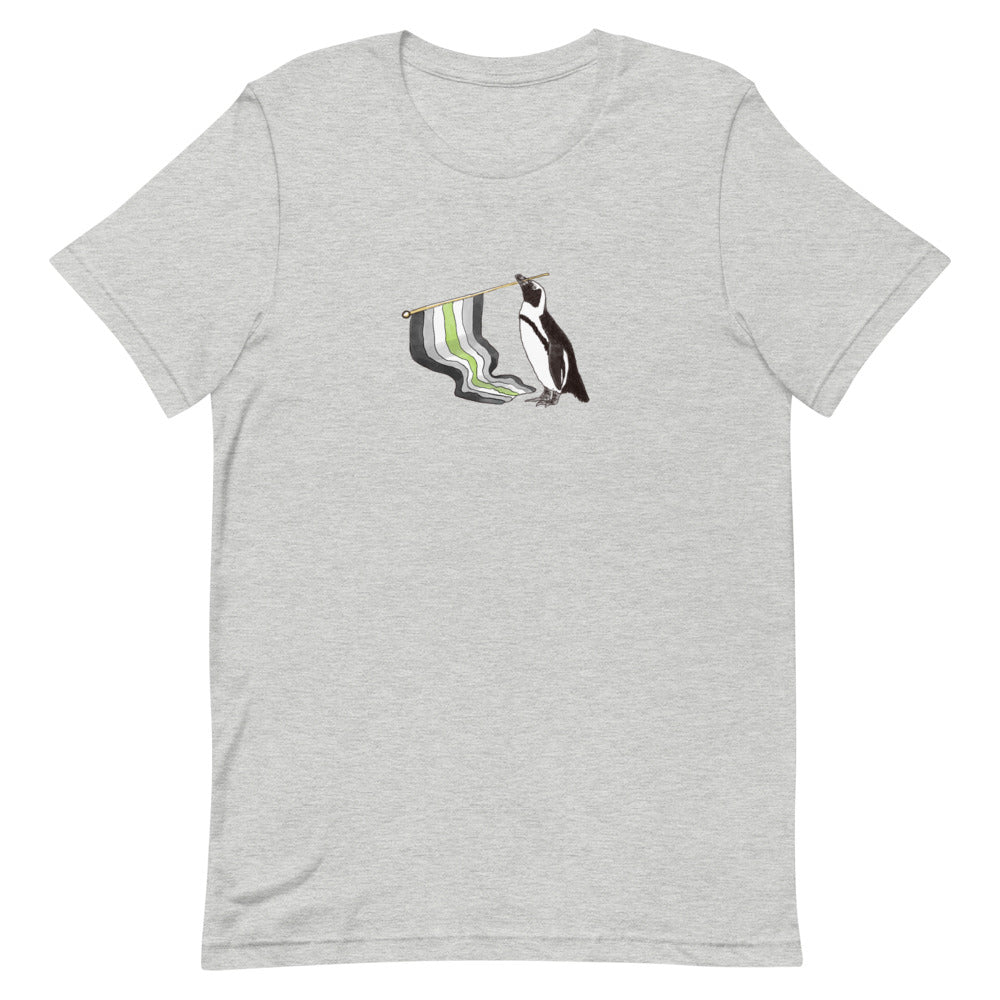 Agender Pride Flag Penguin T-Shirt