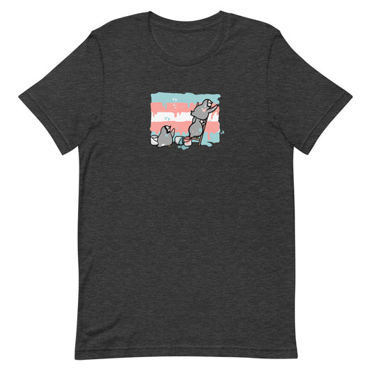 Painting Penguins Trans Flag T-Shirt