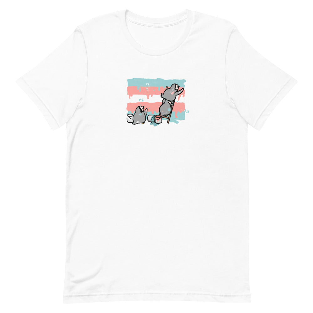 Painting Penguins Trans Flag T-Shirt