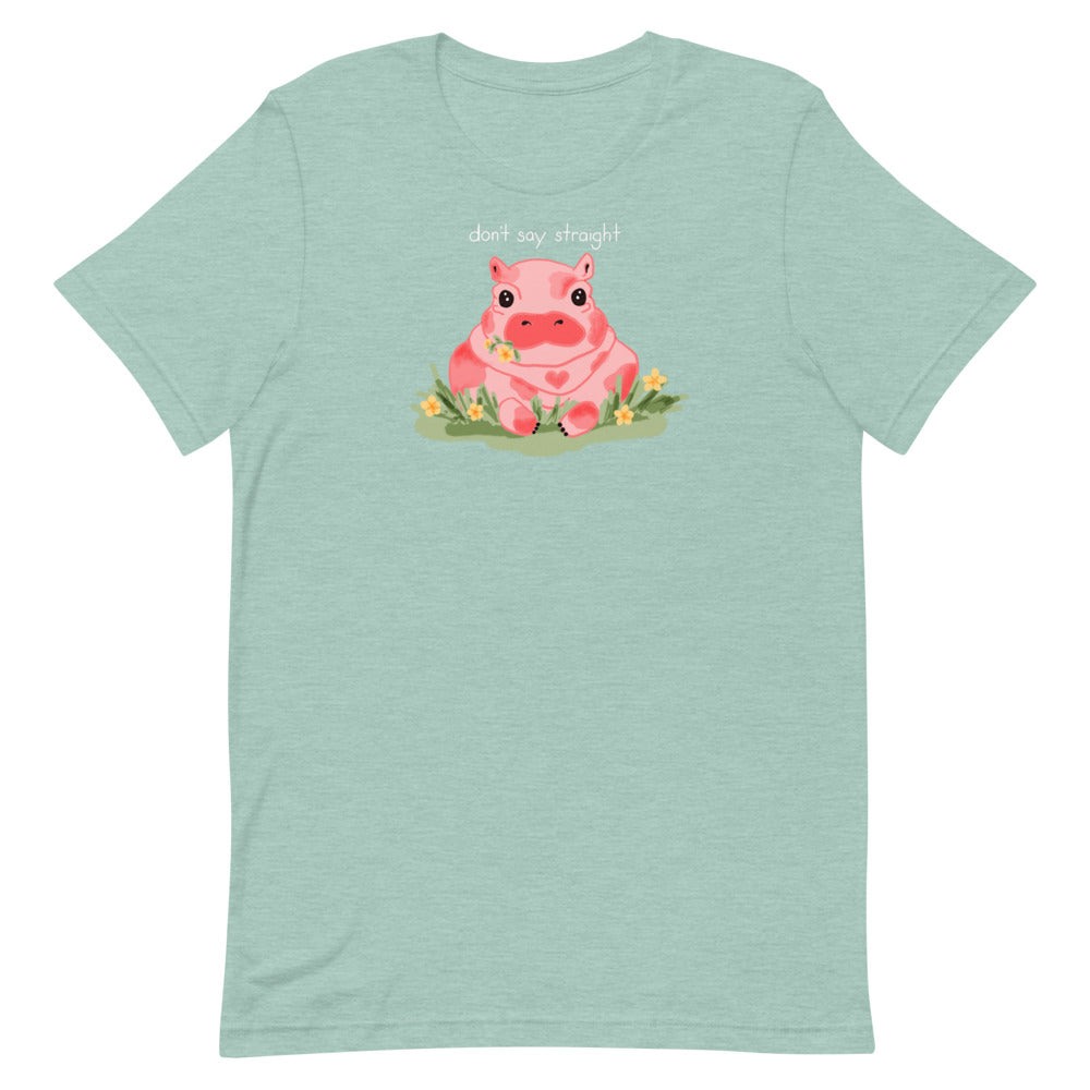 Don't Say Straight, Say Gay Cute Baby Hippo T-Shirt
