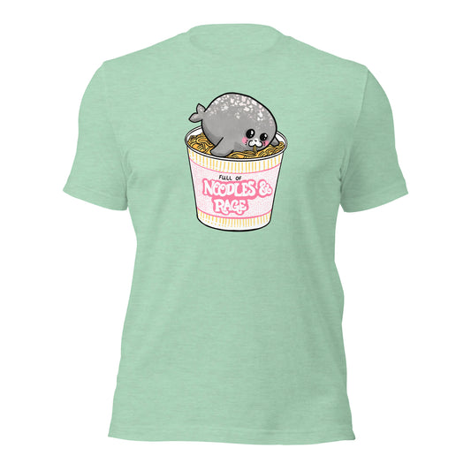 Full of Noodles and Rage cute seal unisex shirt gift chibi funny