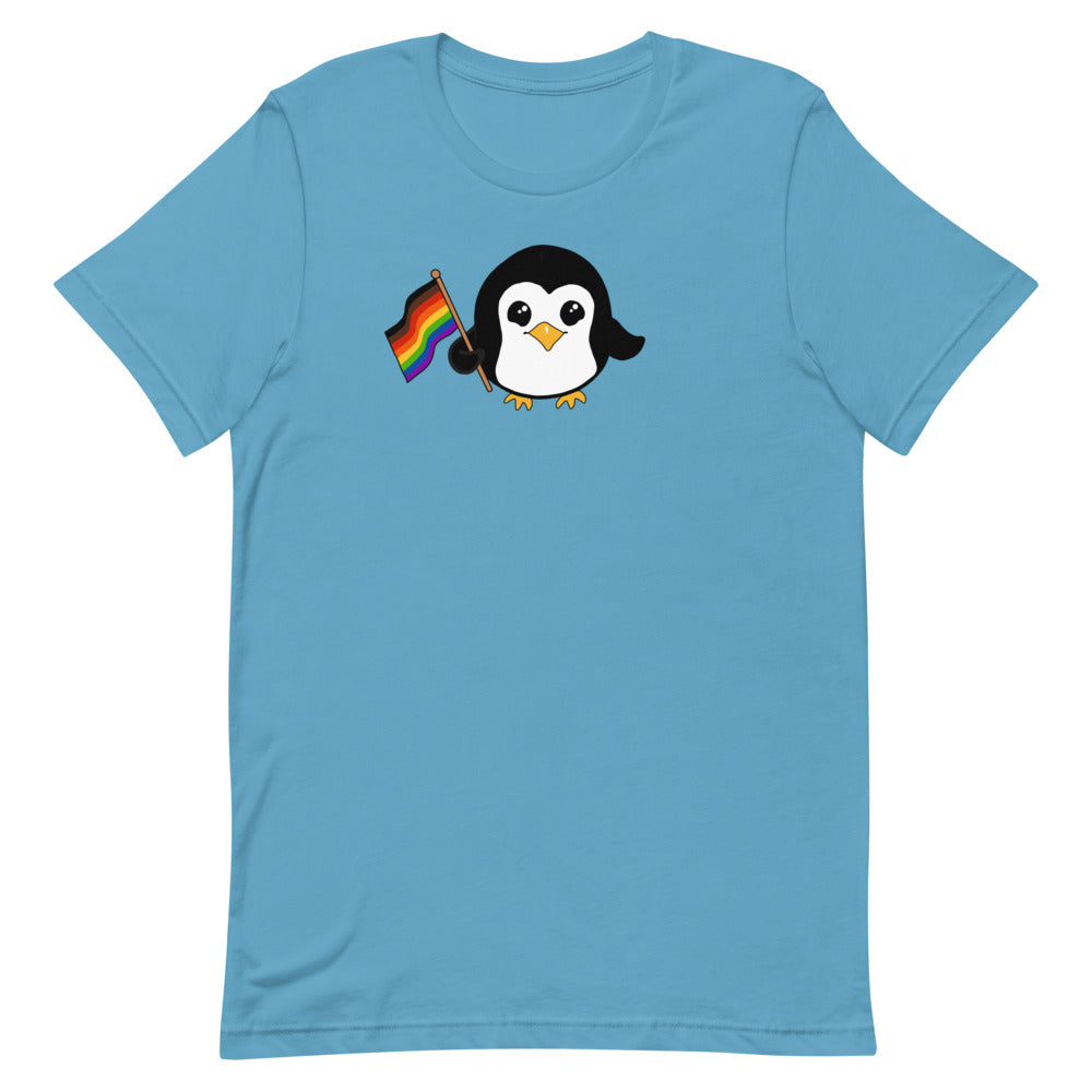 Cute Cartoon Penguin Rainbow Pride T-Shirt