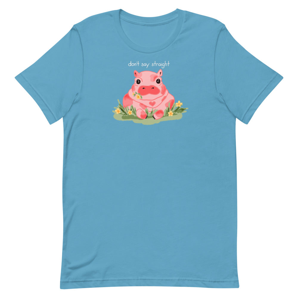 Don't Say Straight, Say Gay Cute Baby Hippo T-Shirt