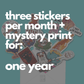 Pre-Paid One Year of Sticker Club